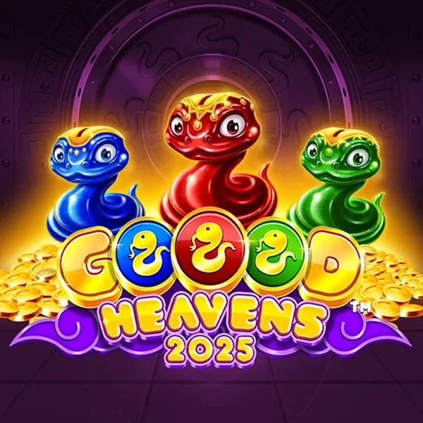 Goood Heavens slot logo by Rarestone Gaming at Wolf CasinoGoood Heavens